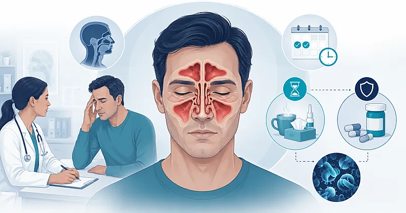 Clinical decision pathway distinguishing acute bacterial sinusitis from viral rhinosinusitis with antibiotic selection in adults