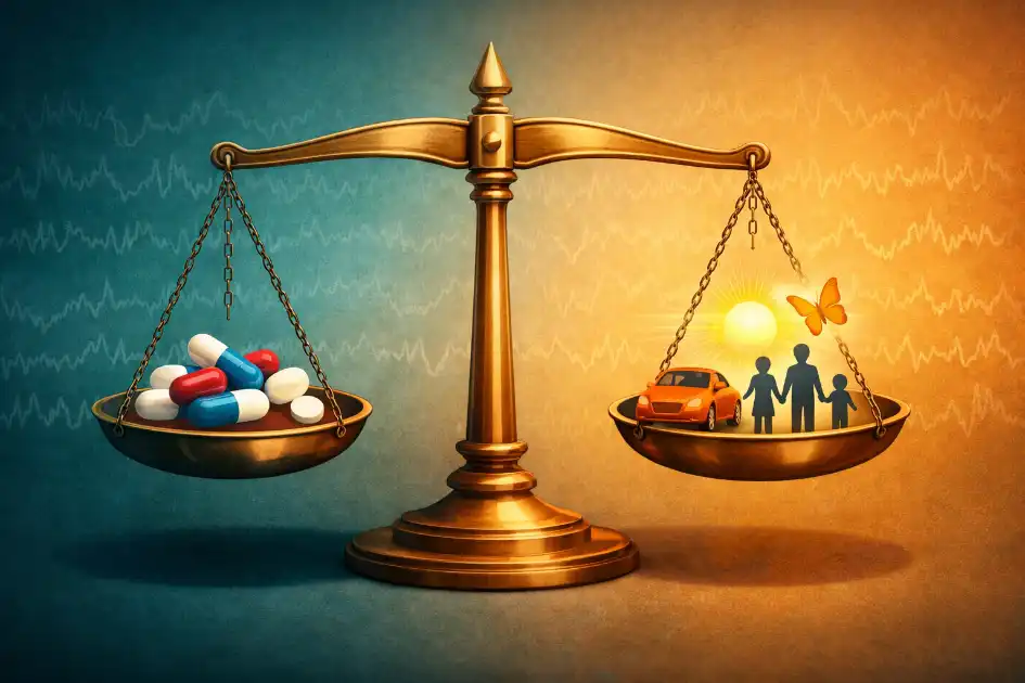 Antiseizure medication withdrawal decision framework showing risk assessment and shared decision-making pathway for seizure-free patients