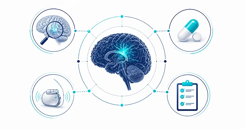 Drug-resistant epilepsy evaluation overview showing surgical workup new antiseizure medications and neuromodulation options