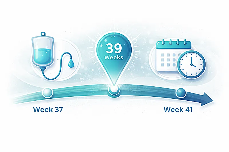 Elective induction at 39 weeks in low-risk nulliparous women showing clinical decision pathway