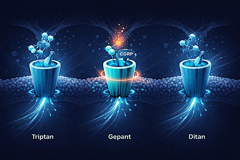 Migraine medication review comparing triptans gepants and ditans drug classes