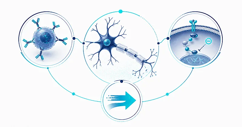 Multiple sclerosis treatment overview showing anti-CD20 therapy BTK inhibitor pipeline and high-efficacy first-line strategy