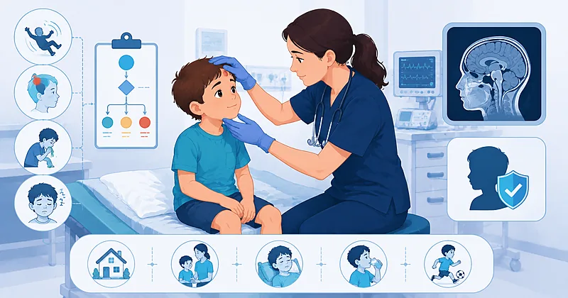 Pediatric minor head injury imaging decision overview using PECARN age-based risk stratification for CT scanning in children
