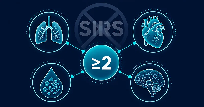 Diagram of pediatric sepsis criteria showing the four Phoenix Sepsis Score organ systems replacing SIRS