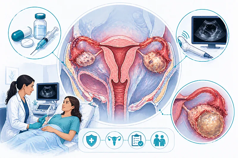 Clinical overview of pelvic inflammatory disease treatment showing CDC diagnostic criteria, outpatient regimen, inpatient criteria, and tubo-ovarian abscess pathway