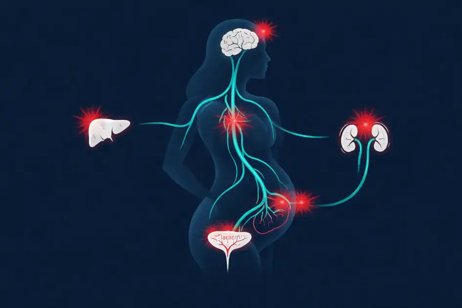 Preeclampsia red flags evidence review showing maternal vascular pathology