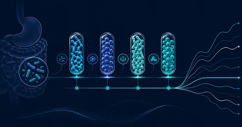 Probiotics gastroenteritis evidence visualization showing strain-specific clinical trial outcomes in children