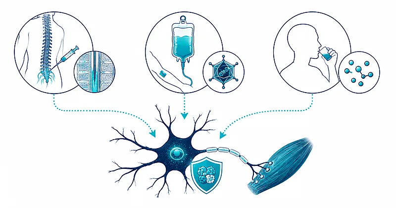 SMA treatment comparison of nusinersen, onasemnogene abeparvovec, and risdiplam mechanisms and delivery routes